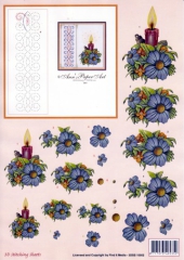 3DSS10002 Blaue Blumen